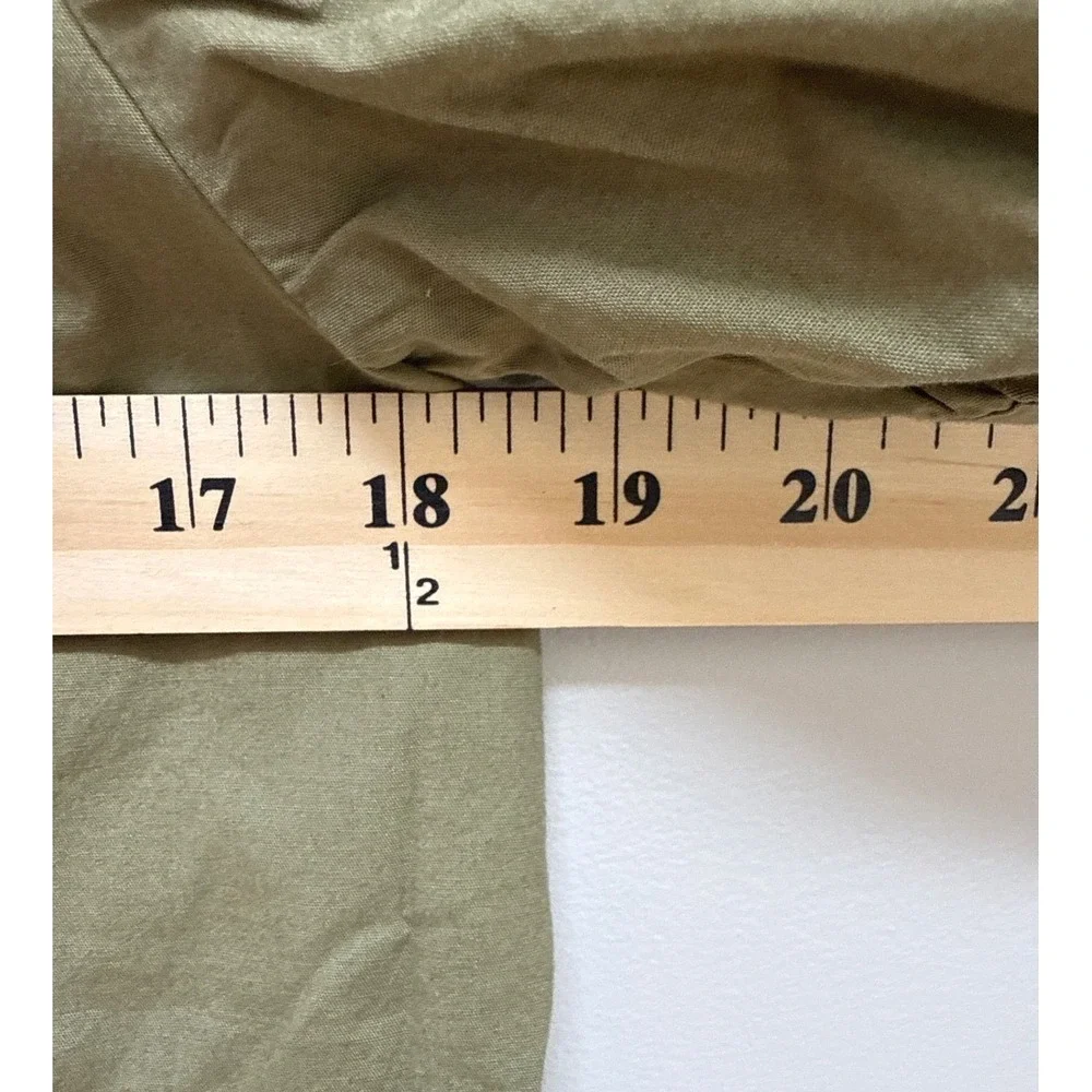 J.Crew Puff Sleeve Blouse Womens S Olive‎ Green Modern Casual
